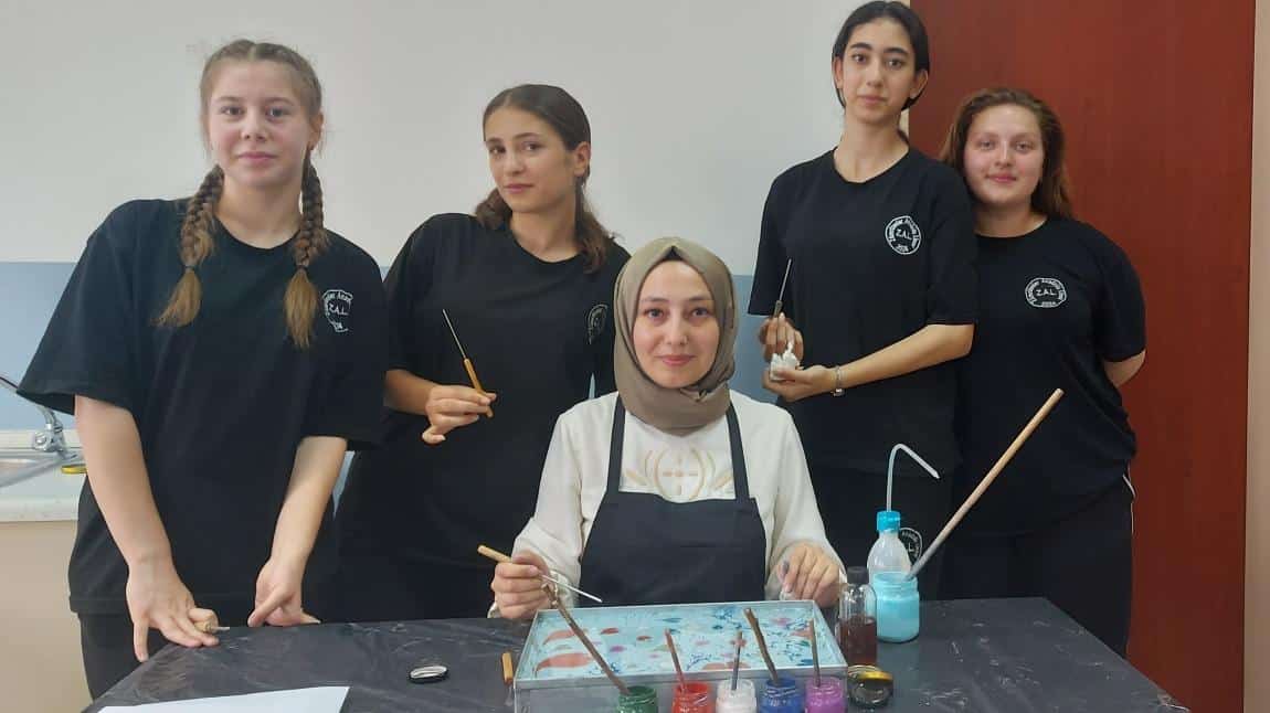 Ebru Atölyesi Buluşmamızdan Renkli Kareler 